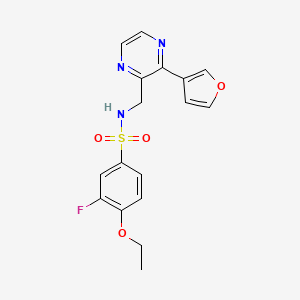 4-ethoxy-3-fluoro-N-((3-(furan-3-yl)pyrazin-2-yl)methyl)benzenesulfonamide