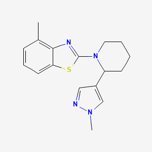 4-Methyl-2-[2-(1-methylpyrazol-4-yl)piperidin-1-yl]-1,3-benzothiazole