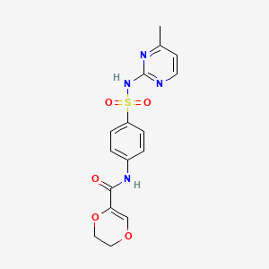 N-[4-[(4-methylpyrimidin-2-yl)sulfamoyl]phenyl]-2,3-dihydro-1,4-dioxine-5-carboxamide