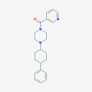 molecular formula C22H27N3O B249104 1-(4-Phenylcyclohexyl)-4-(pyridin-3-ylcarbonyl)piperazine 