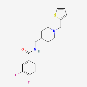 3,4-difluoro-N-((1-(thiophen-2-ylmethyl)piperidin-4-yl)methyl)benzamide