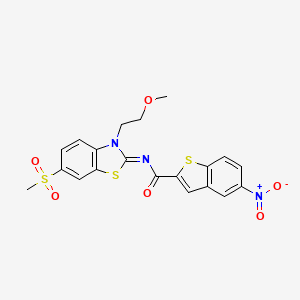 (Z)-N-(3-(2-methoxyethyl)-6-(methylsulfonyl)benzo[d]thiazol-2(3H)-ylidene)-5-nitrobenzo[b]thiophene-2-carboxamide