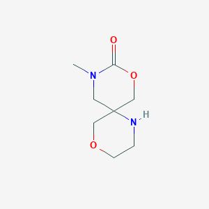 molecular formula C8H14N2O3 B2491054 10-Methyl-4,8-dioxa-1,10-diazaspiro[5.5]undecan-9-one CAS No. 2243505-08-8