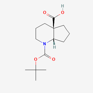 molecular formula C14H23NO4 B2491059 (4Ar,7aS)-1-[(2-methylpropan-2-yl)oxycarbonyl]-3,4,5,6,7,7a-hexahydro-2H-cyclopenta[b]pyridine-4a-carboxylic acid CAS No. 2253629-63-7