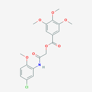 molecular formula C19H20ClNO7 B2491065 [2-(5-Chloro-2-methoxyanilino)-2-oxoethyl] 3,4,5-trimethoxybenzoate CAS No. 1004222-06-3