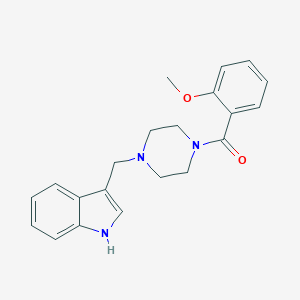 molecular formula C21H23N3O2 B249107 3-{[4-(2-methoxybenzoyl)-1-piperazinyl]methyl}-1H-indole 