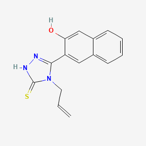 molecular formula C15H13N3OS B2491076 3-(4-allyl-5-mercapto-4H-1,2,4-triazol-3-yl)-2-naphthol CAS No. 29213-07-8