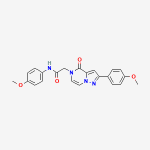 molecular formula C22H20N4O4 B2491078 N-(4-methoxyphenyl)-2-[2-(4-methoxyphenyl)-4-oxopyrazolo[1,5-a]pyrazin-5(4H)-yl]acetamide CAS No. 941980-89-8