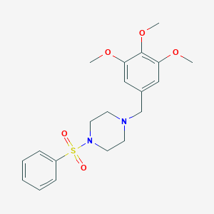 molecular formula C20H26N2O5S B249108 1-(Phenylsulfonyl)-4-(3,4,5-trimethoxybenzyl)piperazine 