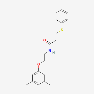 molecular formula C19H23NO2S B2491080 N-(2-(3,5-dimethylphenoxy)ethyl)-3-(phenylthio)propanamide CAS No. 1172489-08-5