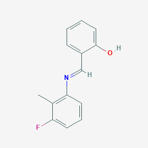 molecular formula C14H12FNO B2491085 2-{(E)-[(3-fluoro-2-methylphenyl)imino]methyl}phenol CAS No. 1232827-44-9