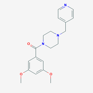 molecular formula C19H23N3O3 B249110 1-(3,5-Dimethoxybenzoyl)-4-(4-pyridinylmethyl)piperazine 