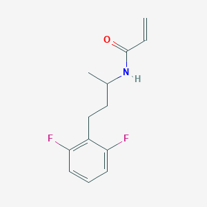 molecular formula C13H15F2NO B2491101 N-[4-(2,6-Difluorophenyl)butan-2-yl]prop-2-enamide CAS No. 2411279-62-2