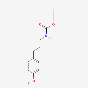 molecular formula C14H21NO3 B2491111 tert-butyl N-[3-(4-hydroxyphenyl)propyl]carbamate CAS No. 191097-32-2