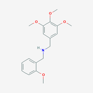 molecular formula C18H23NO4 B249112 N-(2-methoxybenzyl)-N-(3,4,5-trimethoxybenzyl)amine 