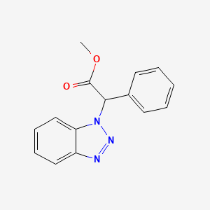 molecular formula C15H13N3O2 B2491124 methyl 2-(1H-1,2,3-benzotriazol-1-yl)-2-phenylacetate CAS No. 305862-36-6