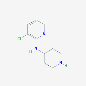 molecular formula C10H14ClN3 B2491125 3-chloro-N-(piperidin-4-yl)pyridin-2-amine CAS No. 1094477-31-2