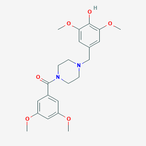 molecular formula C22H28N2O6 B249113 4-{[4-(3,5-Dimethoxybenzoyl)-1-piperazinyl]methyl}-2,6-dimethoxyphenol 