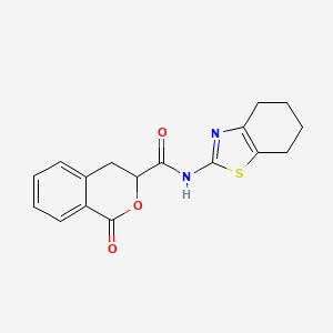 molecular formula C17H16N2O3S B2491134 1-氧代-N-(4,5,6,7-四氢-1,3-苯并噻唑-2-基)-3,4-二氢-1H-异色喹啉-3-甲酰胺 CAS No. 868154-20-5