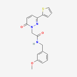 N-[(3-methoxyphenyl)methyl]-2-(6-oxo-3-thiophen-2-ylpyridazin-1-yl)acetamide