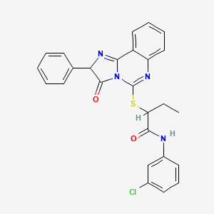 N-(3-chlorophenyl)-2-((3-oxo-2-phenyl-2,3-dihydroimidazo[1,2-c]quinazolin-5-yl)thio)butanamide