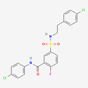 5-(N-(4-chlorophenethyl)sulfamoyl)-N-(4-chlorophenyl)-2-fluorobenzamide