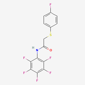 2-[(4-fluorophenyl)sulfanyl]-N-(2,3,4,5,6-pentafluorophenyl)acetamide