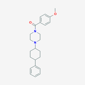 molecular formula C24H30N2O2 B249115 (4-Methoxy-phenyl)-[4-(4-phenyl-cyclohexyl)-piperazin-1-yl]-methanone 
