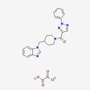 (4-((1H-benzo[d]imidazol-1-yl)methyl)piperidin-1-yl)(2-phenyl-2H-1,2,3-triazol-4-yl)methanone oxalate