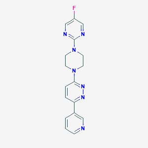 molecular formula C17H16FN7 B2491154 3-[4-(5-Fluoropyrimidin-2-yl)piperazin-1-yl]-6-pyridin-3-ylpyridazine CAS No. 2380096-30-8