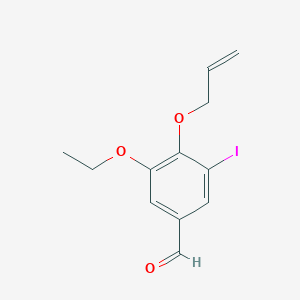 molecular formula C12H13IO3 B2491155 4-(烯丙氧基)-3-乙氧基-5-碘代苯甲醛 CAS No. 428471-45-8