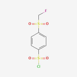 molecular formula C7H6ClFO4S2 B2491157 4-(Fluoromethylsulfonyl)benzenesulfonyl chloride CAS No. 1784992-02-4