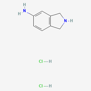 molecular formula C8H12Cl2N2 B2491166 2,3-dihydro-1H-isoindol-5-amine dihydrochloride CAS No. 1232785-01-1