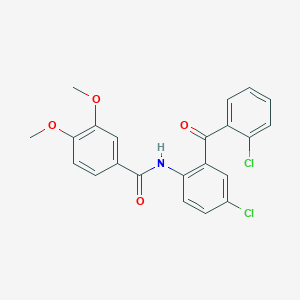 B2491177 N-[4-chloro-2-(2-chlorobenzoyl)phenyl]-3,4-dimethoxybenzamide CAS No. 330190-49-3