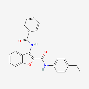 molecular formula C24H20N2O3 B2491181 3-benzamido-N-(4-ethylphenyl)benzofuran-2-carboxamide CAS No. 888455-59-2