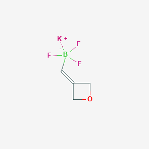 molecular formula C4H5BF3KO B2491188 Potassium trifluoro(oxetan-3-ylidenemethyl)borate CAS No. 2365173-78-8