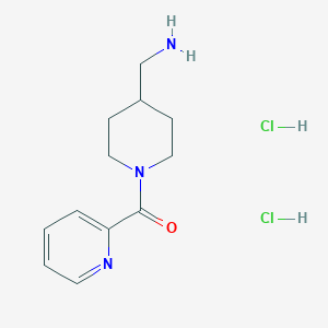 molecular formula C12H19Cl2N3O B2491199 [4-(氨基甲基)哌啶-1-基](吡啶-2-基)甲酮二盐酸盐 CAS No. 1349718-61-1