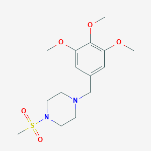 molecular formula C15H24N2O5S B249120 1-(Methylsulfonyl)-4-(3,4,5-trimethoxybenzyl)piperazine 
