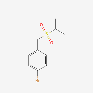 molecular formula C10H13BrO2S B2491202 1-Bromo-4-((isopropylsulfonyl)methyl)benzene CAS No. 1351392-42-1