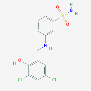 3-{[(3,5-Dichloro-2-hydroxyphenyl)methyl]amino}benzene-1-sulfonamide