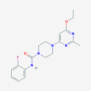 molecular formula C18H22FN5O2 B2491209 4-(6-ethoxy-2-methylpyrimidin-4-yl)-N-(2-fluorophenyl)piperazine-1-carboxamide CAS No. 946372-57-2