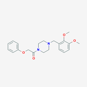 molecular formula C21H26N2O4 B249121 1-[4-(2,3-Dimethoxy-benzyl)-piperazin-1-yl]-2-phenoxy-ethanone 