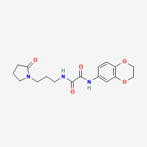N'-(2,3-dihydro-1,4-benzodioxin-6-yl)-N-[3-(2-oxopyrrolidin-1-yl)propyl]oxamide