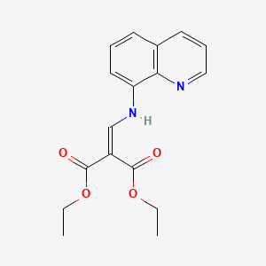 molecular formula C17H18N2O4 B2491224 Diethyl 2-[(8-quinolinylamino)methylene]malonate CAS No. 130728-49-3