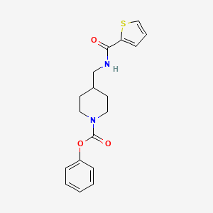 Phenyl 4-((thiophene-2-carboxamido)methyl)piperidine-1-carboxylate