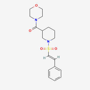 morpholin-4-yl-[1-[(E)-2-phenylethenyl]sulfonylpiperidin-3-yl]methanone
