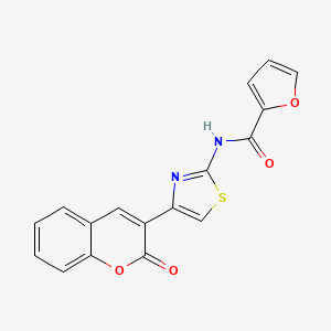 molecular formula C17H10N2O4S B2491230 N-[4-(2-oxo-2H-chromen-3-yl)-1,3-thiazol-2-yl]furan-2-carboxamide CAS No. 361168-02-7