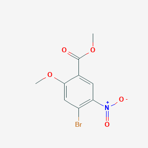 molecular formula C9H8BrNO5 B2491234 Methyl 4-bromo-2-methoxy-5-nitrobenzoate CAS No. 98590-43-3