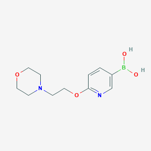 molecular formula C11H17BN2O4 B2491238 6-(2-Morpholinoethoxy)pyridine-3-boronic acid CAS No. 865604-29-1