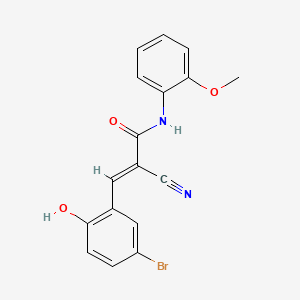 (2E)-3-(5-bromo-2-hydroxyphenyl)-2-cyano-N-(2-methoxyphenyl)prop-2-enamide